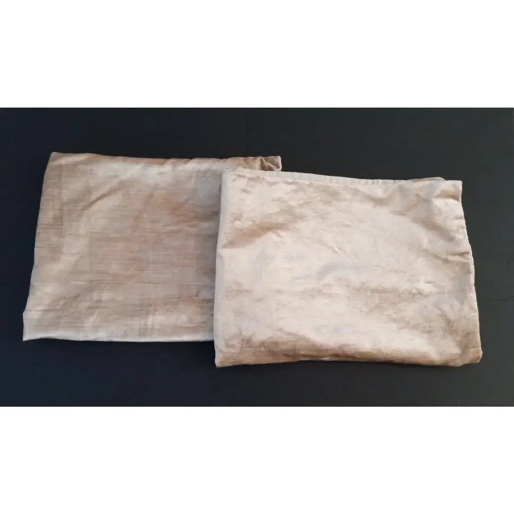 West Elm Gold Velvet Standard Pillow Shams Pair